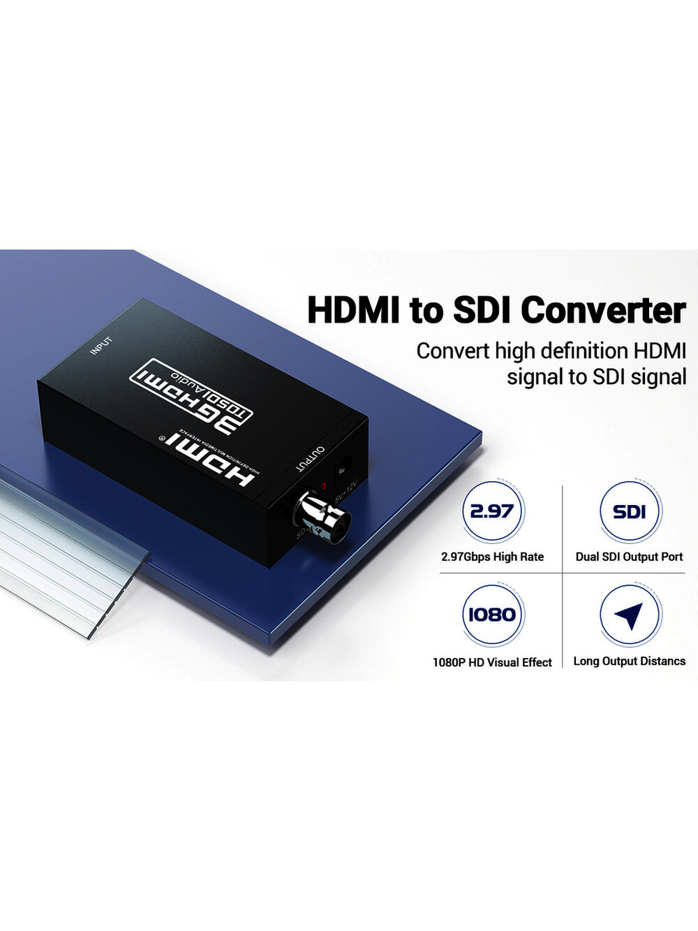 Portta HDMI to SDI + SDI Converter HD-SDI/ 3G SDI